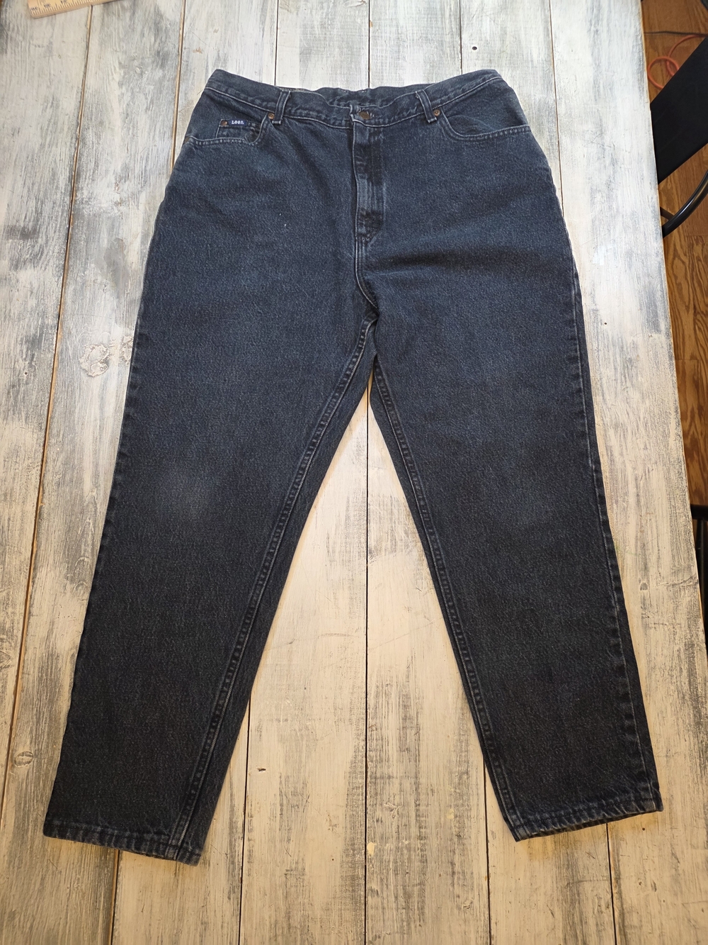 Lee Original Jeans Vintage 90s Women's Straight Leg Dk Blue Jeans sz 18 Short